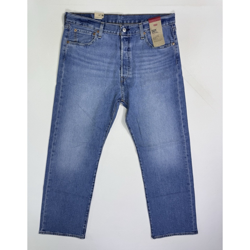 Levi’s 501 Original Stretch Jeans Mens 36x30 Button Fly Straight Leg Denim NWT